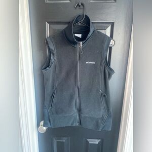 Columbia Vest Women's Black Fleece Full Zip Outdoor-Size L